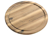 CHEFS&CO Vesperteller mit Saftrille Akazienholz Ø25cm
