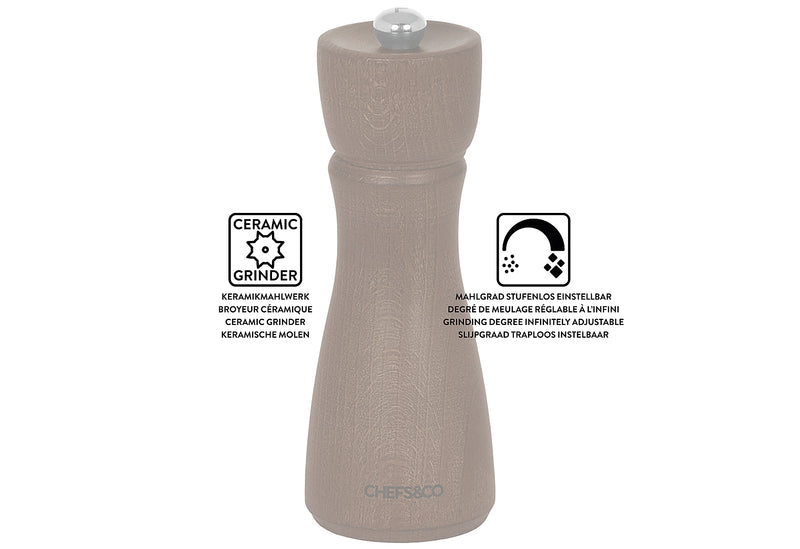 CHEFS&CO Pfeffer-/Salzmühle Buche lackiert 16cm