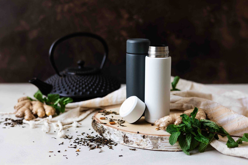 Thermo Trinkflasche, Slim Mug, weiß 180ml