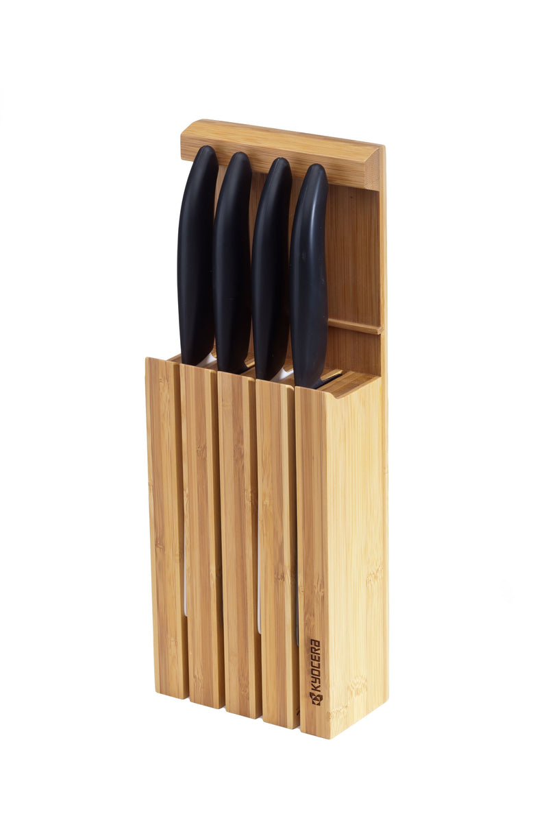 Bambus-Messerblock inklusive 4 Messer, Universal-