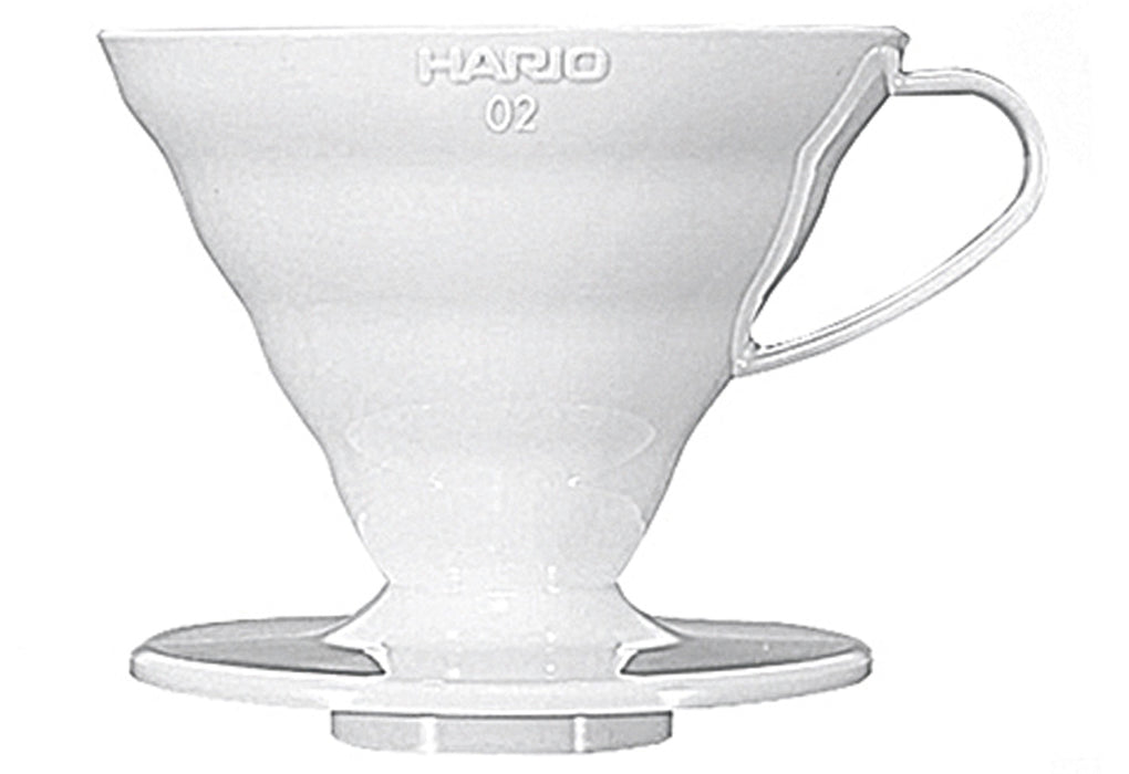 HARIO Kaffeefilter Gr.02 V60 Porzellan weiß mit Maßlöffel