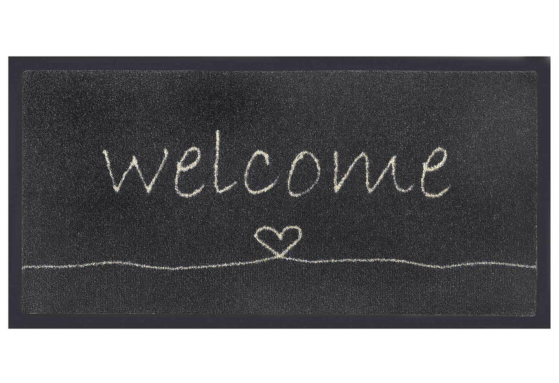 MD-ENTREE Schmutzfangmatte Emotion XS welcome heart 40x80cm schwarz