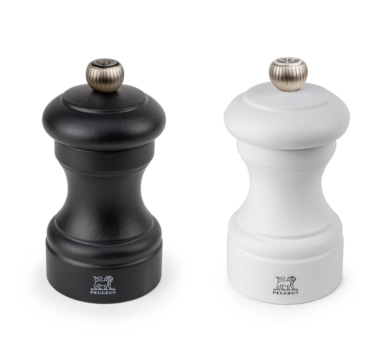 PEUGEOT Mühlen-Set Bistro PM&SM 10cm matt schwarz/weiß