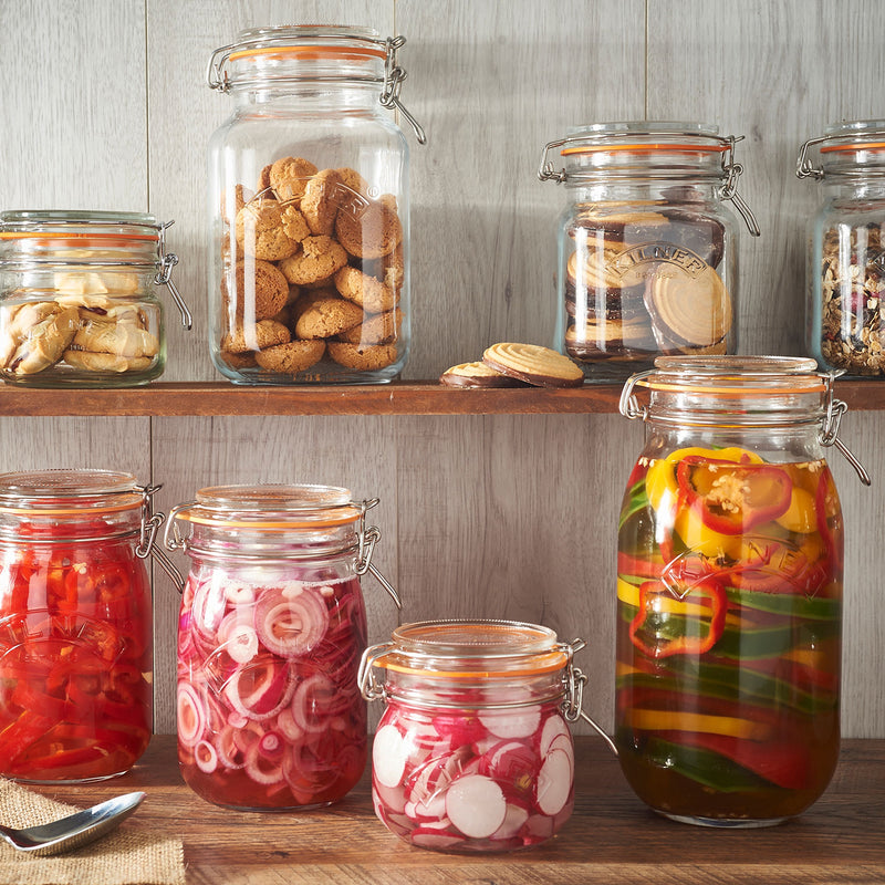 Quadratisches Bügelverschluss Glas, 2 Liter