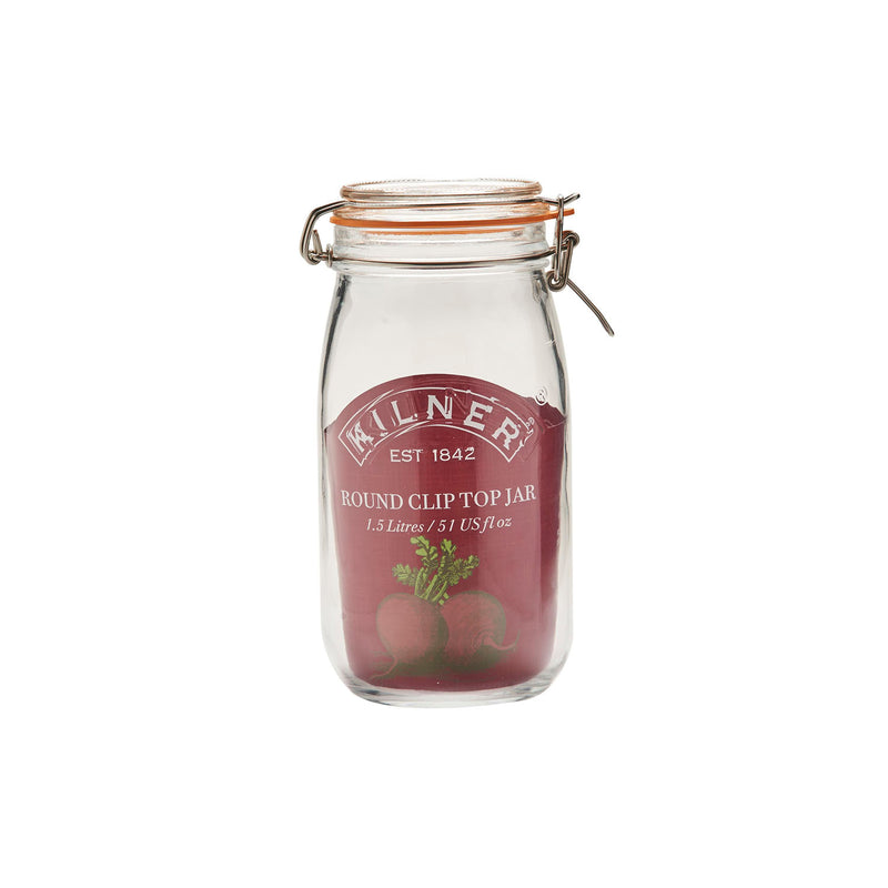 Rundes Bügelverschluss Glas, 1,5 Liter