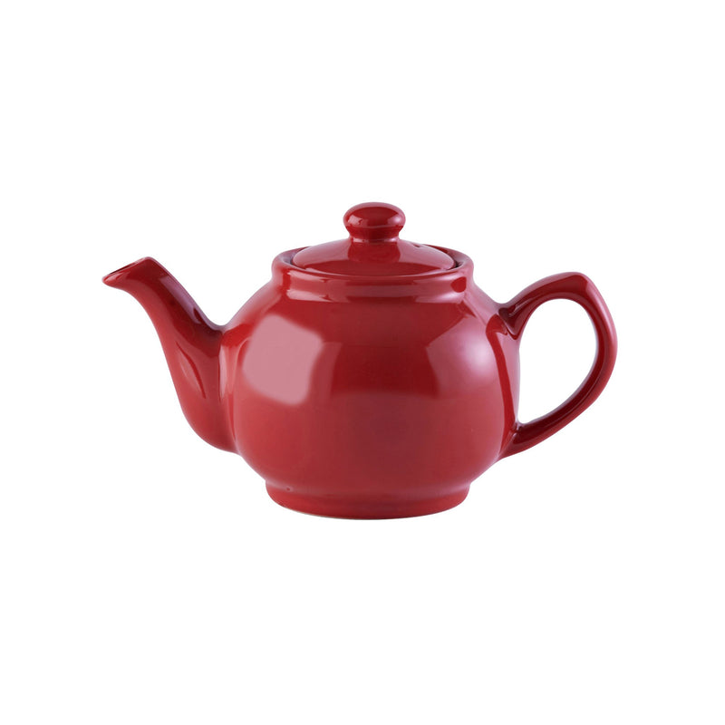 Teekanne, glänzend rot, 2 Tassen