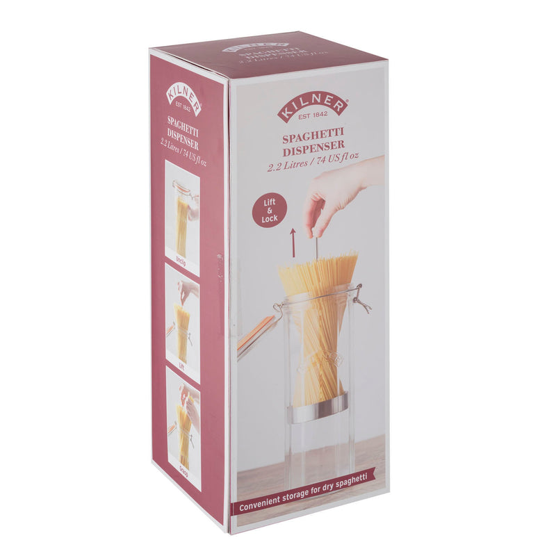 Facetten Spaghettiglas mit Bügelverschluss, 2 Liter