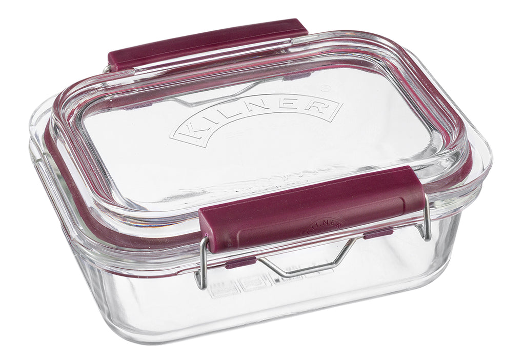 Glass food storage containers with swing top closure, 600 ml