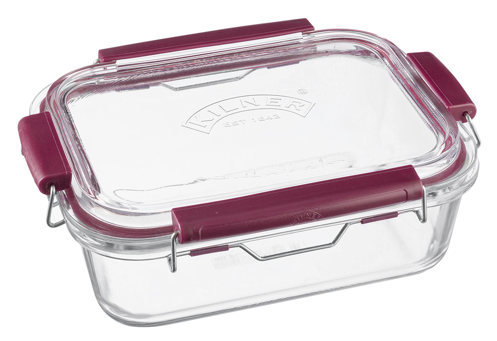 Glass food storage containers with swing top closure, 1400 ml