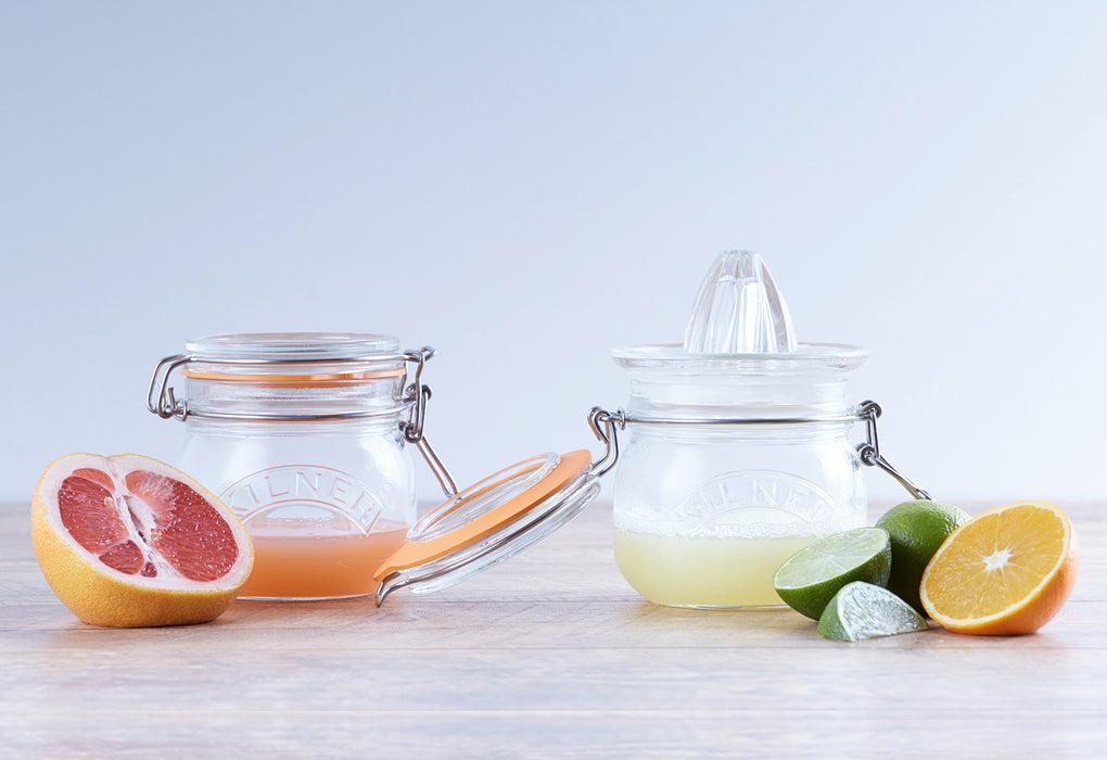 KILNER Orangenpresse aus Glas mit Drahtbügelglas 0,5l