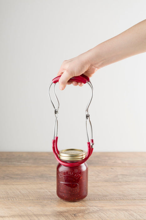 Transport tongs for hot preserving jars