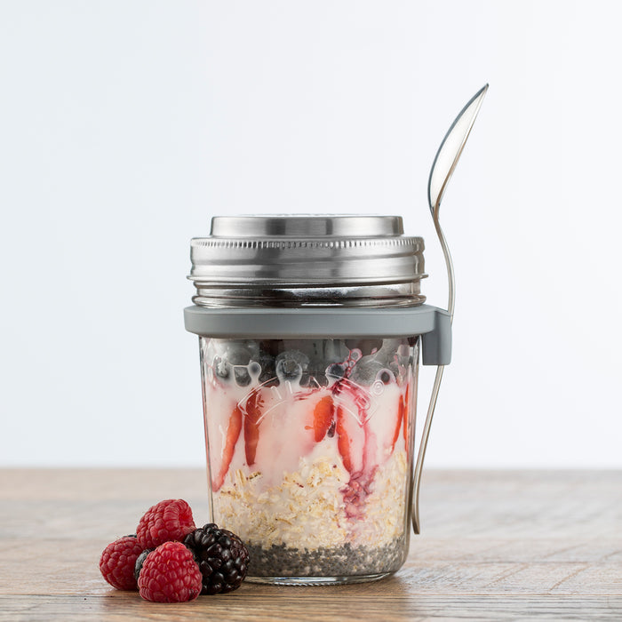 KILNER Frühstücksglas mit Löffel und Rezeptbuch