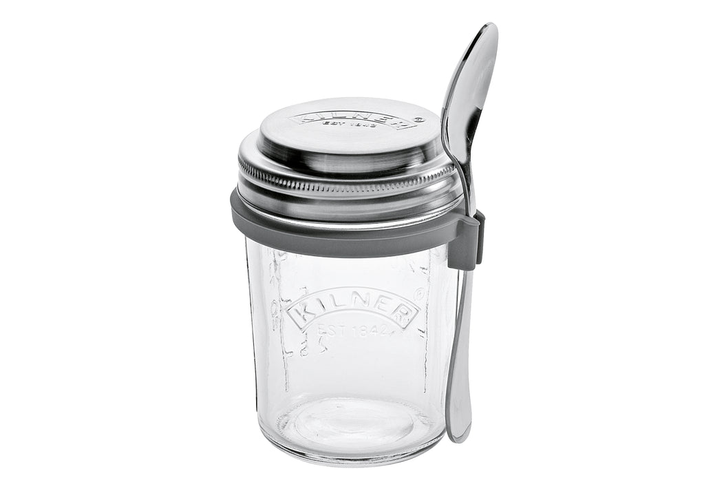 KILNER Frühstücksglas mit Löffel und Rezeptbuch