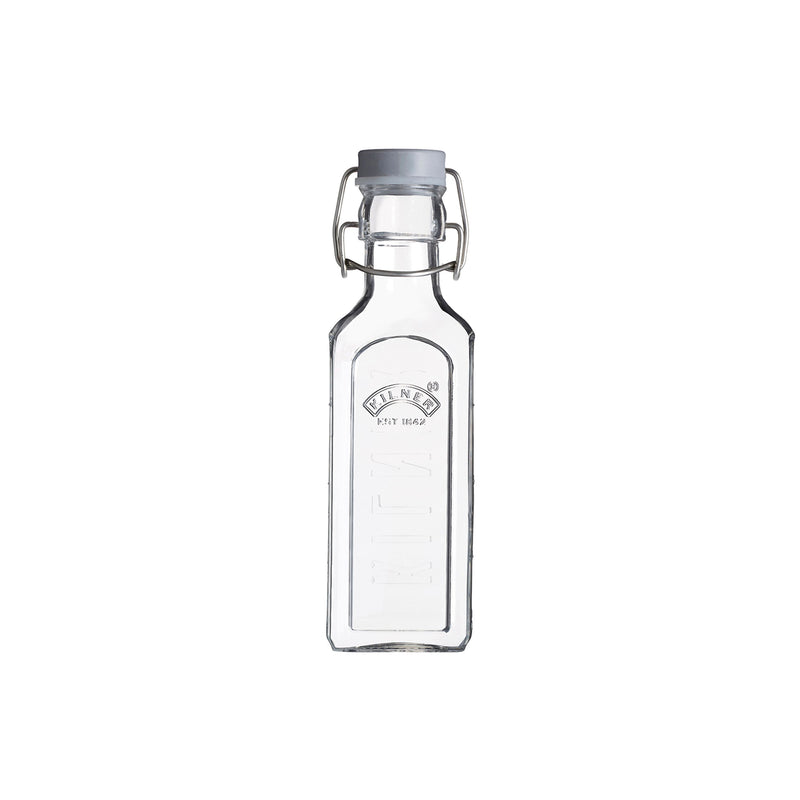 Glasflasche mit Bügelverschluß, eckig, 300 ml