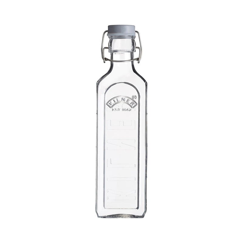 Glasflasche mit Bügelverschluß, eckig, 600 ml