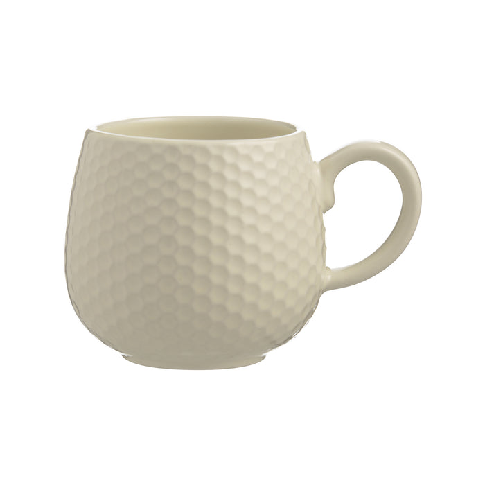 Embossed honeycomb cup, cream, 350 ml