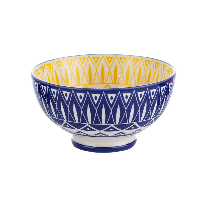 Formschöne Schale mit kunstvollem, fabrigem Mandaladesign. Ideal für Bowls, Snacks, Dips, Tapas, Salaten und vielem mehr.