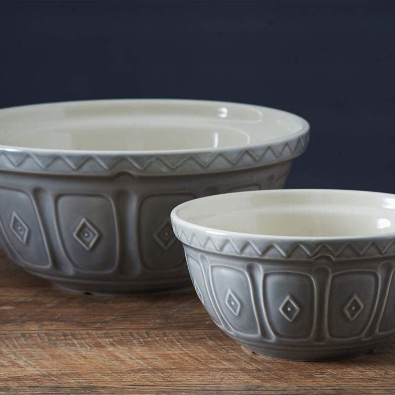 Rührschüssel aus Steingut, grau, 4 Liter