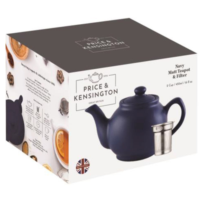 PRICE&KENSINGTON Teekanne mit Teesieb 1,1l 6 Tassen matt blau