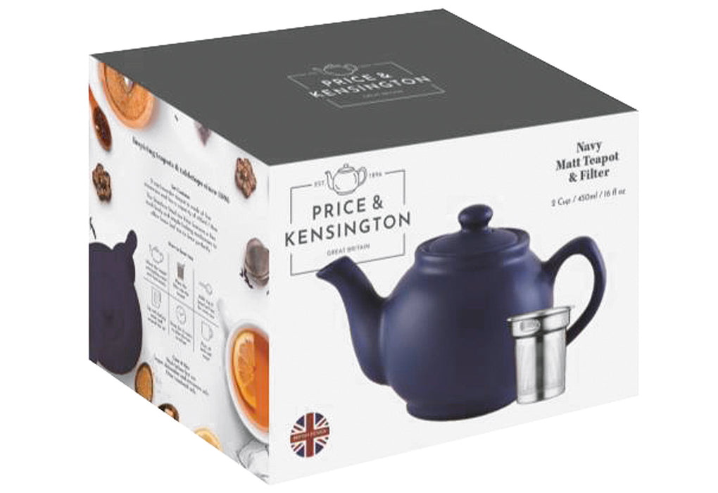 PRICE&KENSINGTON Teekanne mit Teesieb 1,1l 6 Tassen matt blau