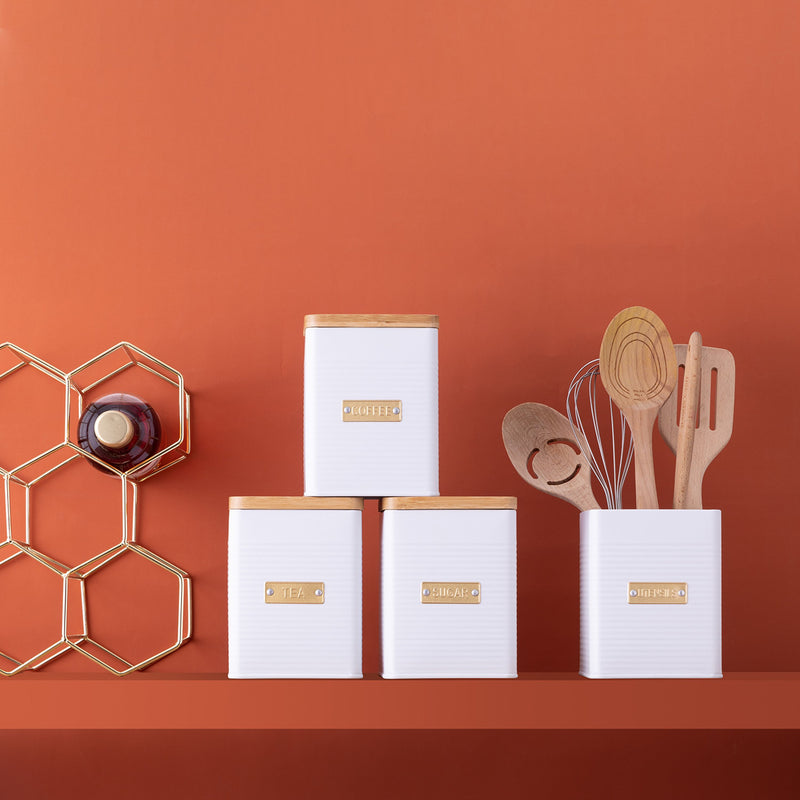 OTTO COLLECTION qudratischer Utensilienbehälter, weiß, 1,4 Liter