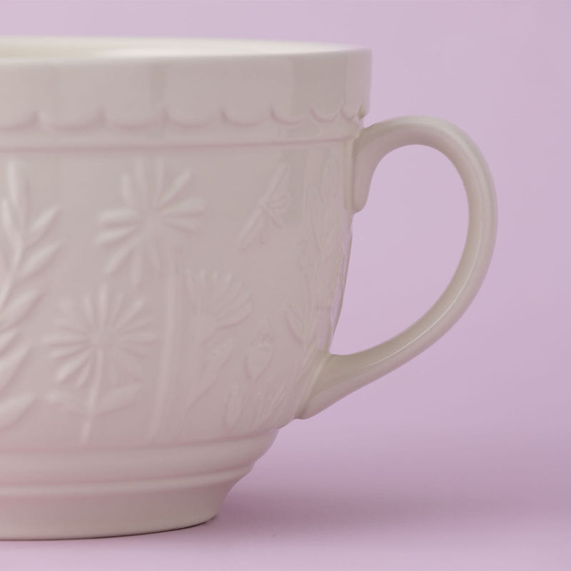 Teigschüssel aus Steingut, Creme, 1,9 Liter