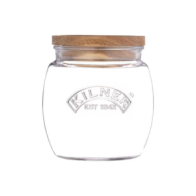 Universal Glas mit Holzdeckel, 850ml