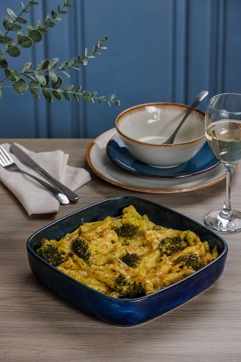 Reaktive Blue, Quadratische Auflaufform, 1,8 L