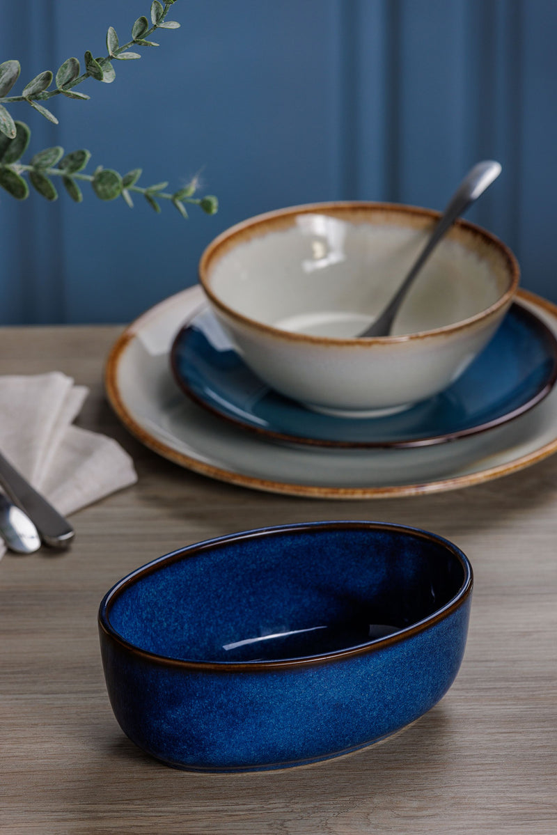 Reaktive Blue, Ovale Auflaufform, 650 ML