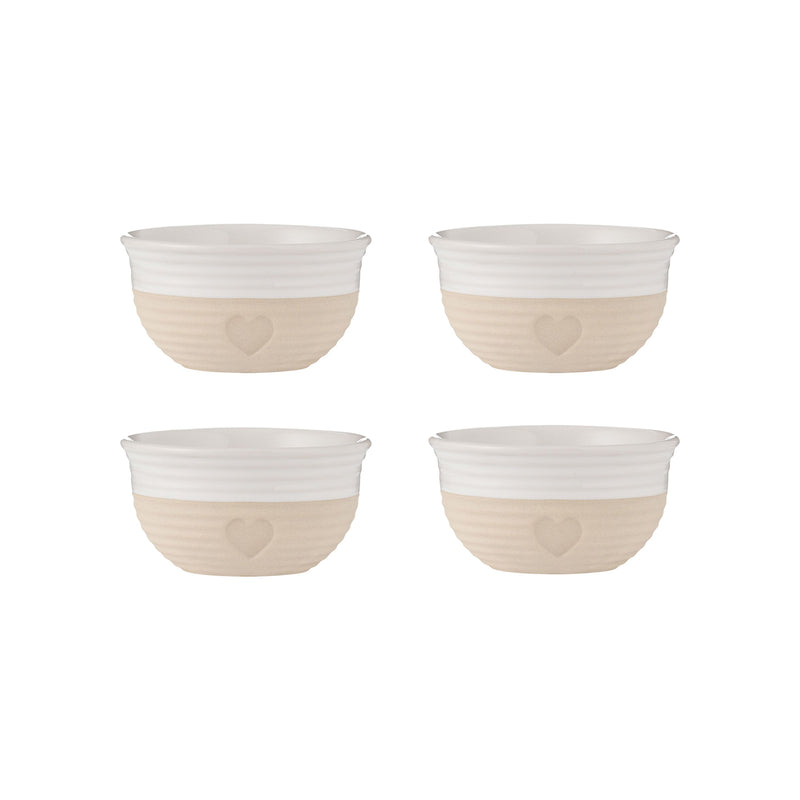 Rustic Charm, Herz Set aus vier kleinen Schalen