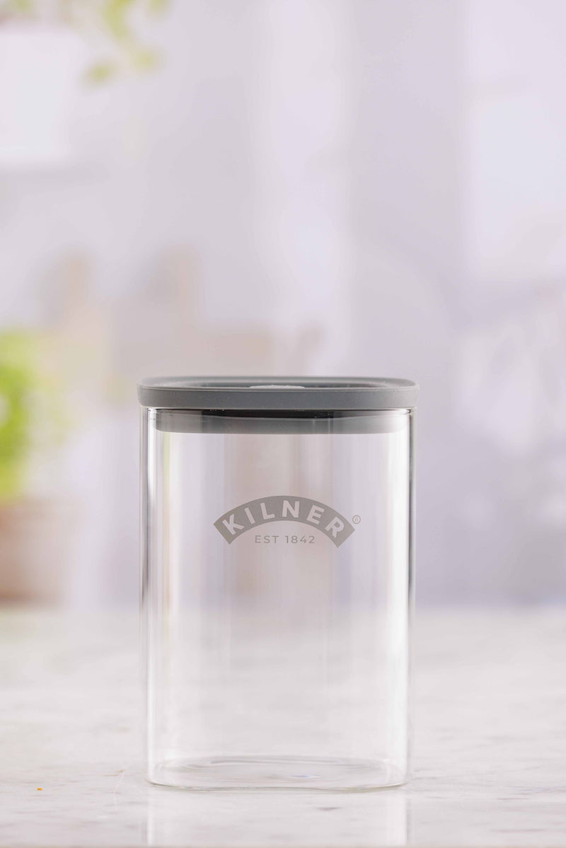 Glas Vorratsbehälter - Quadratisch, 1 Liter