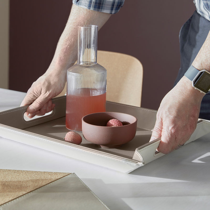 DUO - Wendetablett, Weiss/Taupe, groß