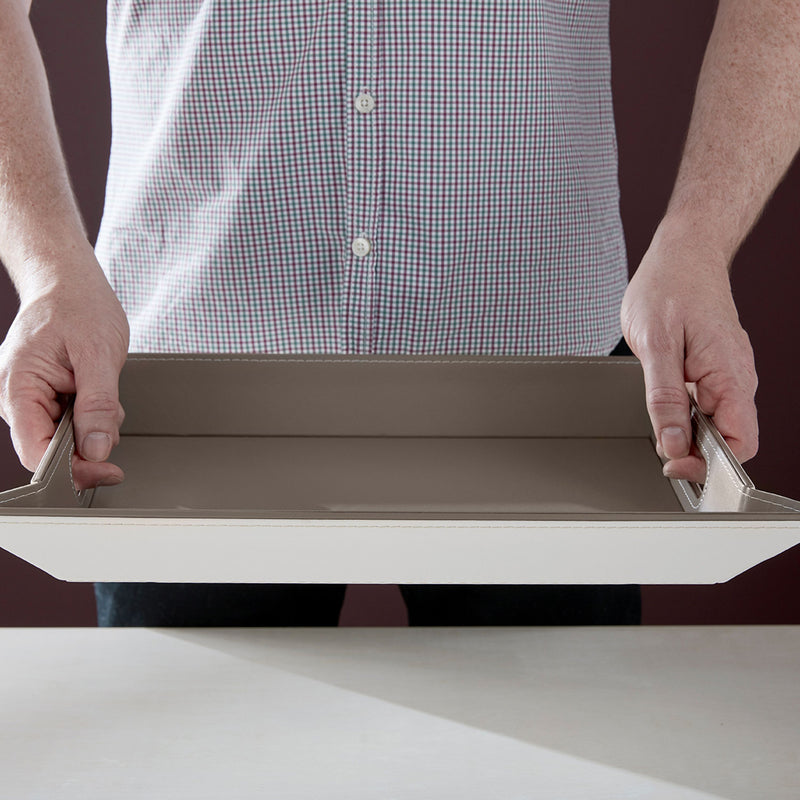 DUO - Wendetablett, Weiss/Taupe, groß