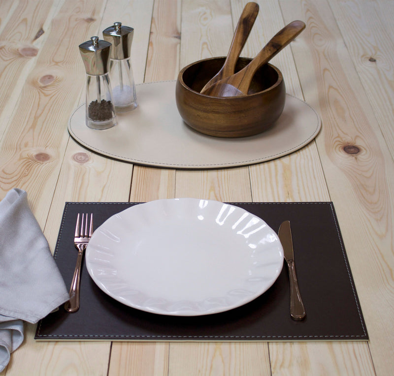 DUO - Platzset rechteckig, Schokobraun/Creme