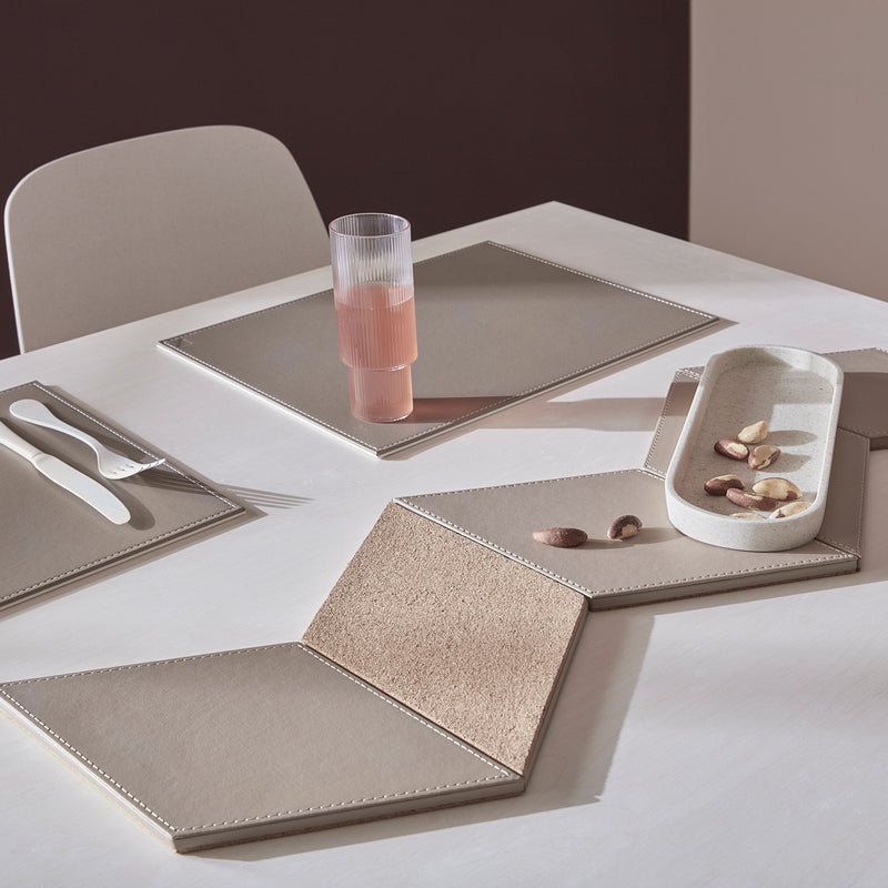 DUO - Platzset rechteckig, Schwarz/Grau