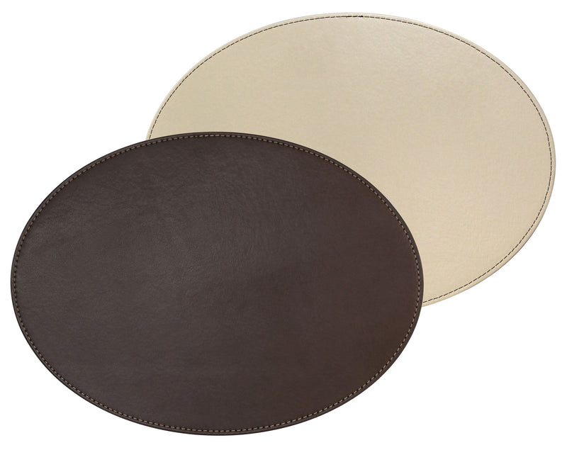 DUO - Platzset oval, Schokobraun/Creme