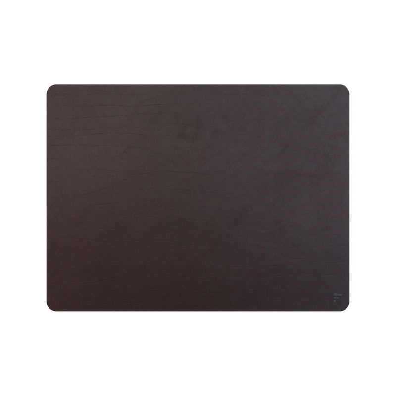 Platzset recyceltes Leder, rechteckig, braun