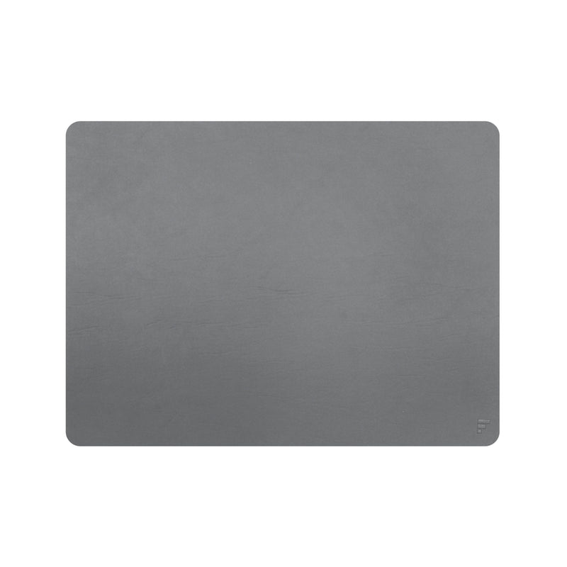 Platzset recyceltes Leder, rechteckig, grau