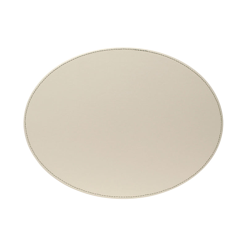DUO Platzset, Oval, Olivegrün/Elfenbein