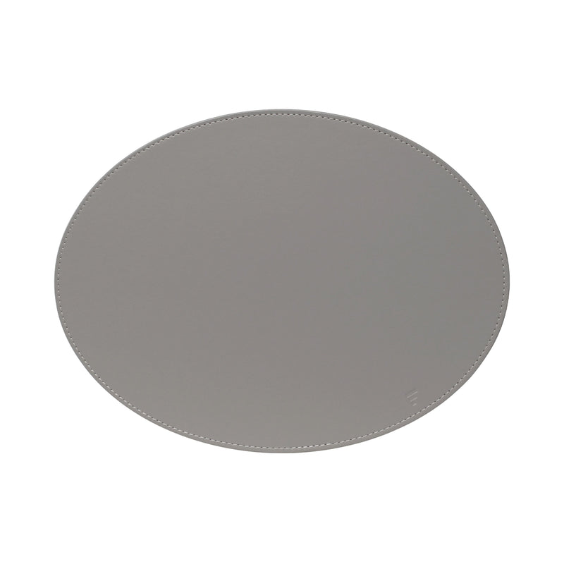 DUO Platzset, Oval, Grau/Weiß