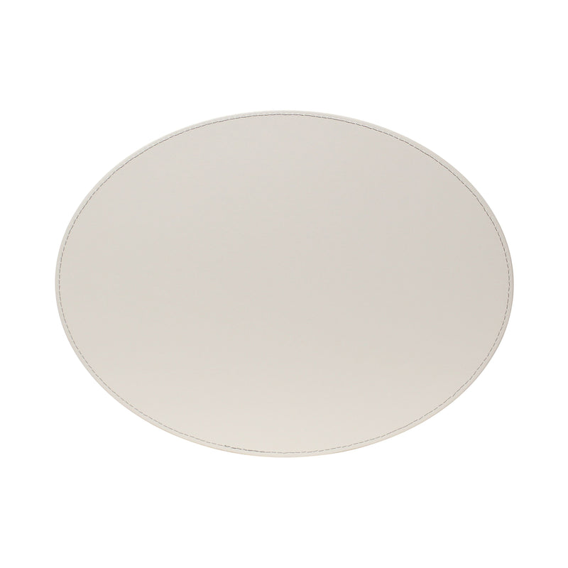 DUO Platzset, Oval, Grau/Weiß