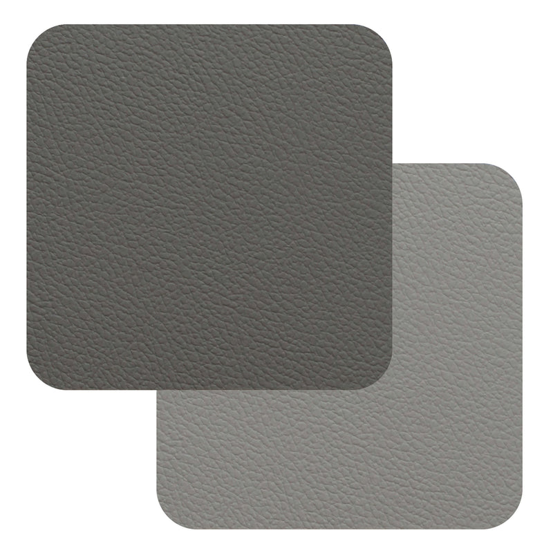 Fleximats Untersetzer, 4er Set, 10x10cm, Hellgrau/Dunkelgrau