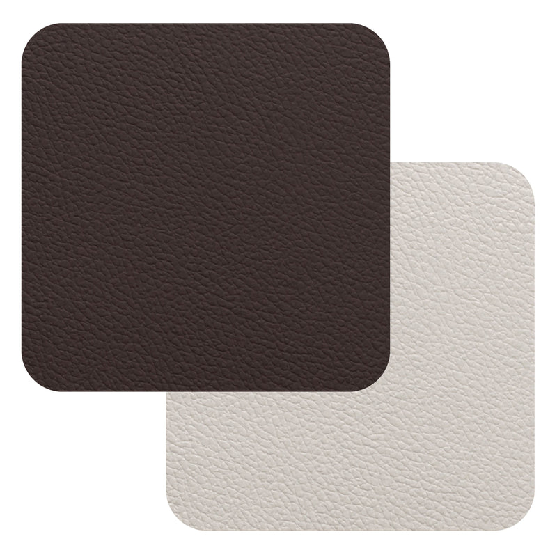 Fleximats Untersetzer, 4er Set, 10x10cm, Braun/Weiß