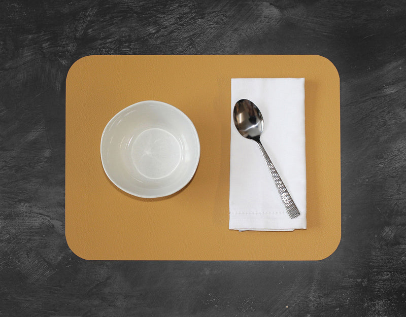 Fleximats Platzsets, 2er Sets, 46x33cm, Senf/Grau