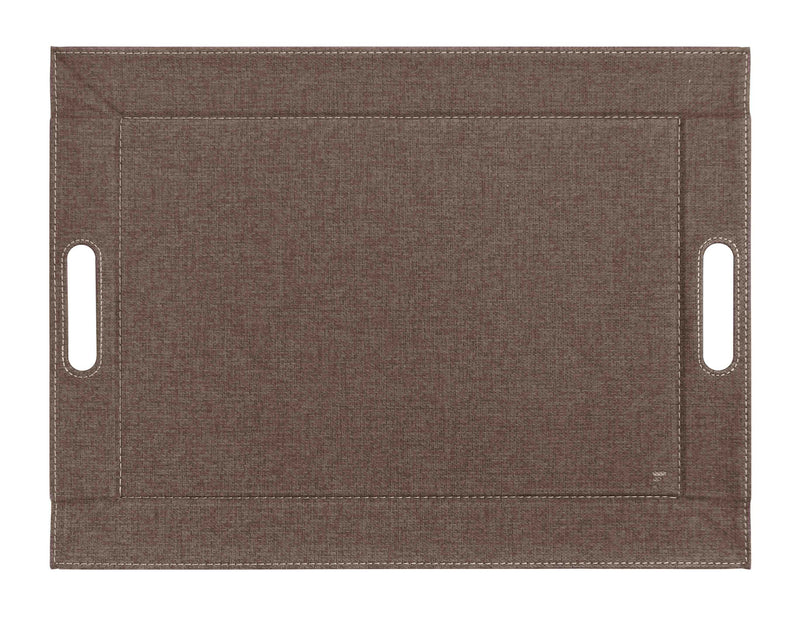 Tablett Textilstruktur braun