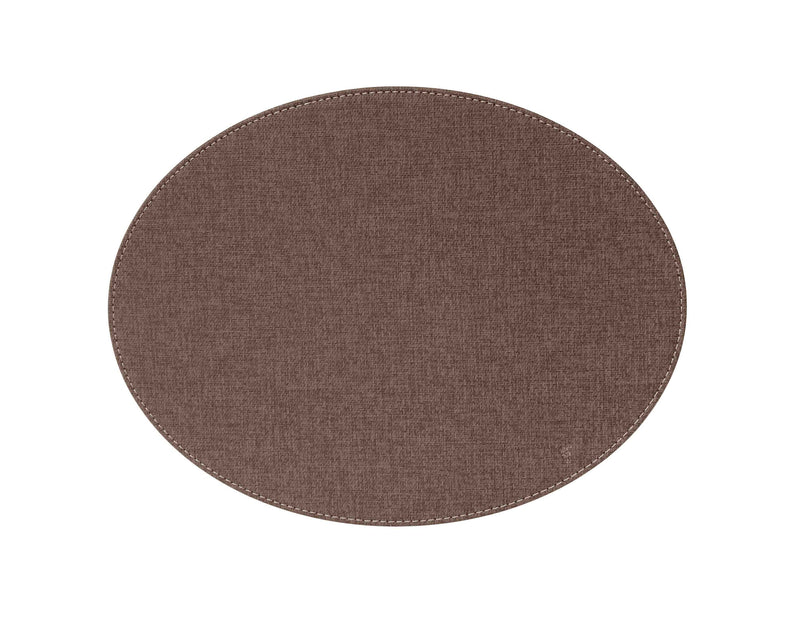 Platzset Textilstruktur braun oval