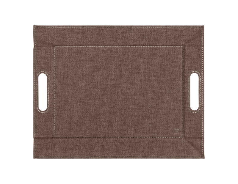 Tablett Textilstruktur braun