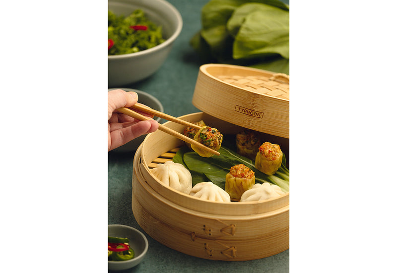 TYPHOON Asia Bambusdämpfer Bambusholz 3teilig