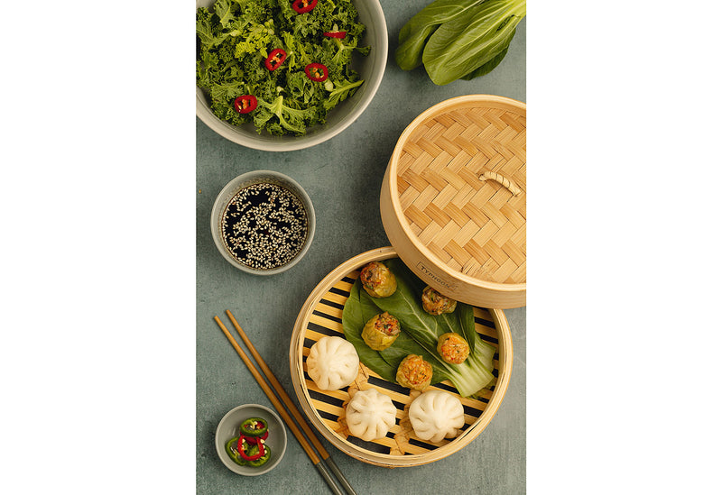 TYPHOON Asia Bambusdämpfer Bambusholz 3teilig