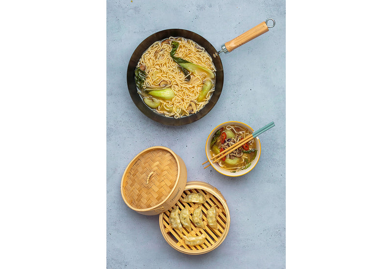 TYPHOON Asia Bambusdämpfer Bambusholz 3teilig